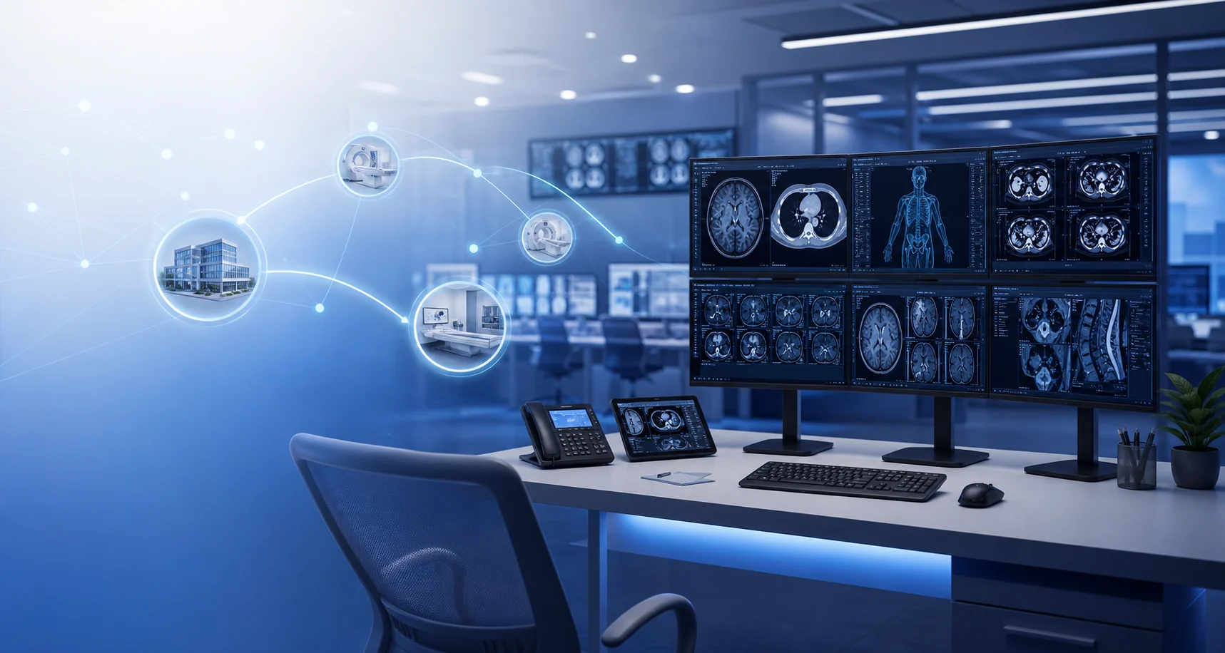 Central de telerradiologia com laudos remotos e rede de especialistas